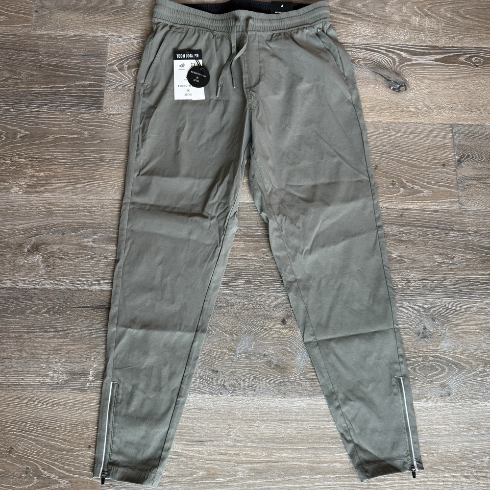 Kenneth Cole Active Tech Jogger Ankle Zip Slim Lightweight Fatigue Size Large